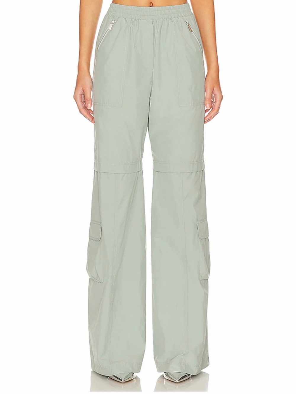 Amanda Uprichard Sage Wide Leg Cargo Jumpsuit Pants